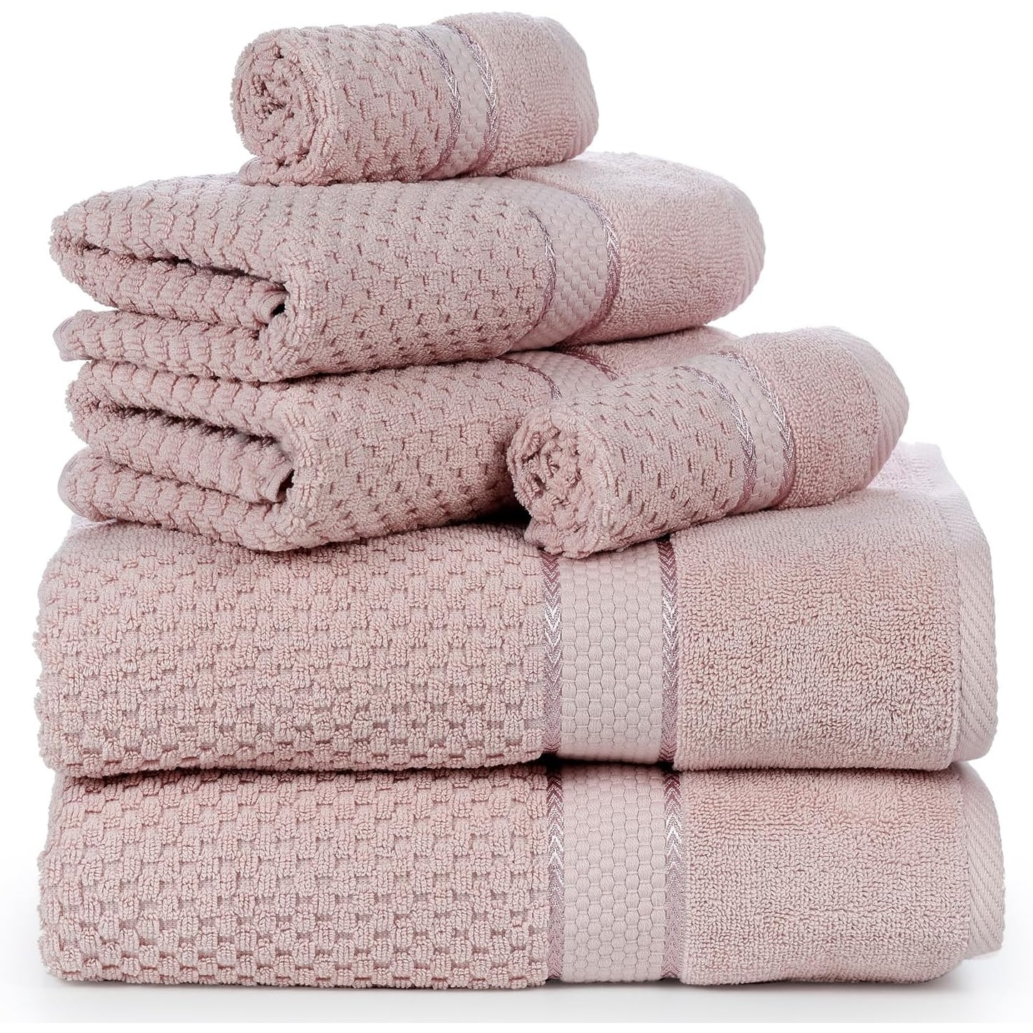 Salem Linen 6 Piece 100% Cotton Bath Towel Set