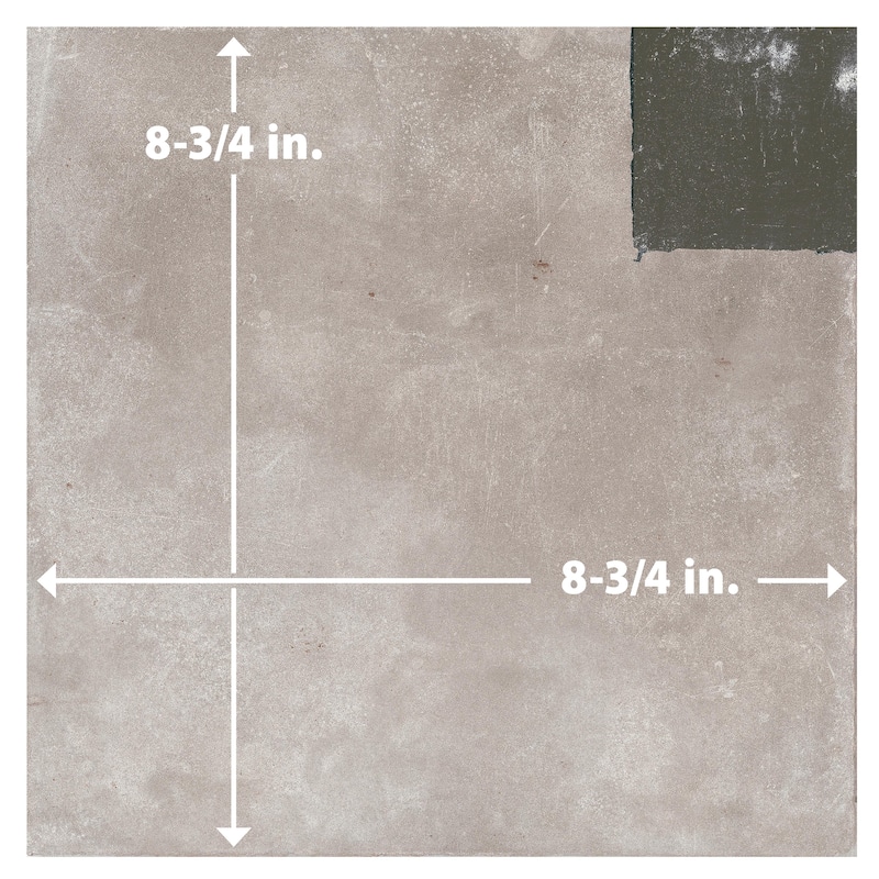 Merola Tile Kings Brush Square 8-3/4" x 8-3/4" Porcelain Floor and Wall Tile