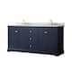 Option Dark Blue / White Carrara Marble Top / Brushed