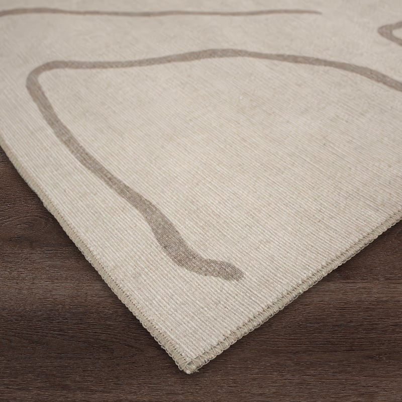 Chloe 3'3" x 4' ft Handwoven Indoor Rug, Cream/ Beige - 3'3" x 4' ft