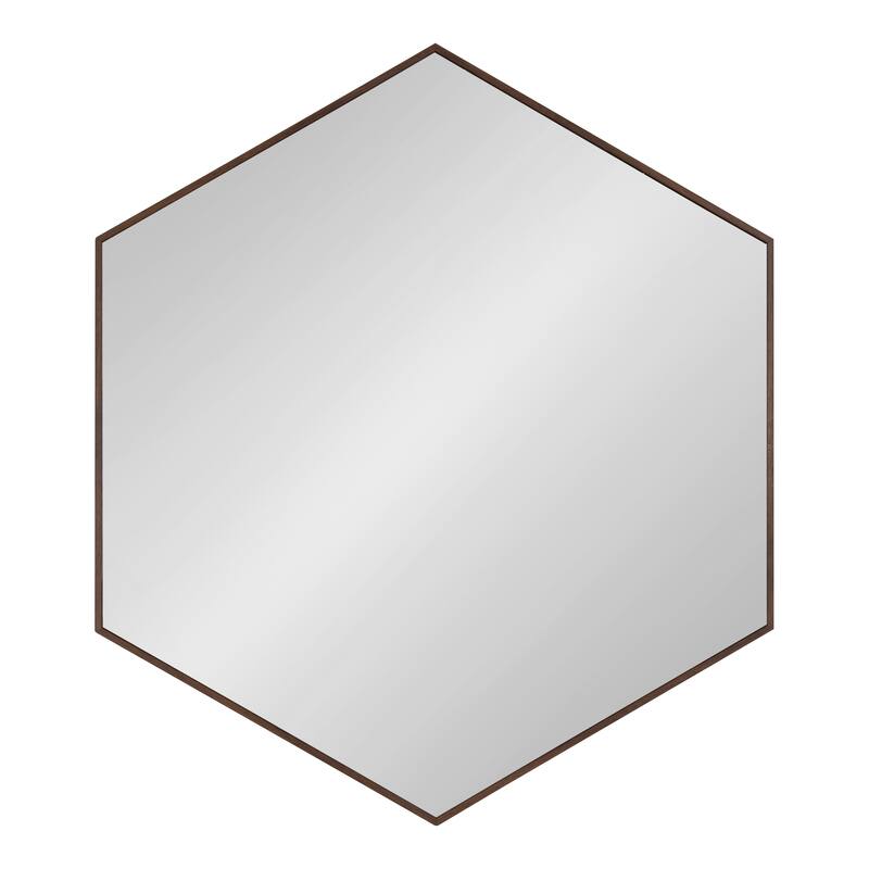 Kate and Laurel Rhodes 6-Sided Hexagon Wall Mirror - 30.75x34.75