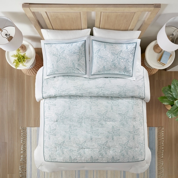 Harbor House Maya Bay White Cotton Comforter Set On Sale Bed