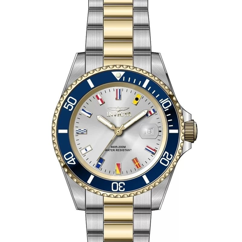 Invicta Men's 49887 Pro Diver Quartz 3 Hand Silver Dial Watch