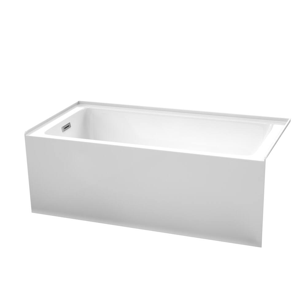 Wyndham Collection Grayley 60" Three Wall Alcove Acrylic Soaking Tub