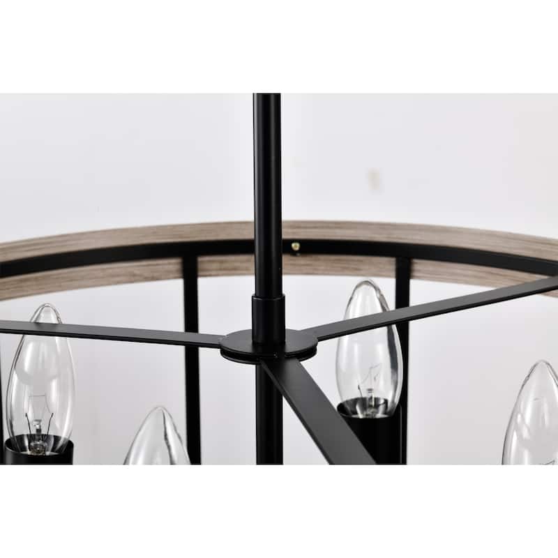 Feilim 18 Inch Airy Drum Chandelier with 4 Light Candle - N/A