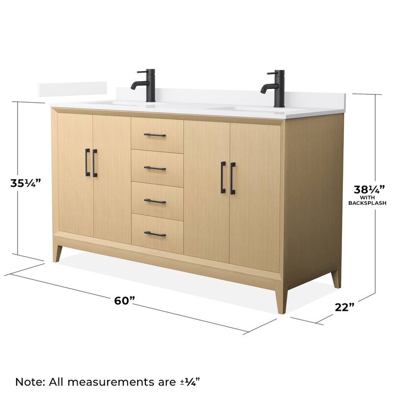 Wyndham Collection WCH7575-60D-QTZ-UNSMXX Janna 60" Free Standing