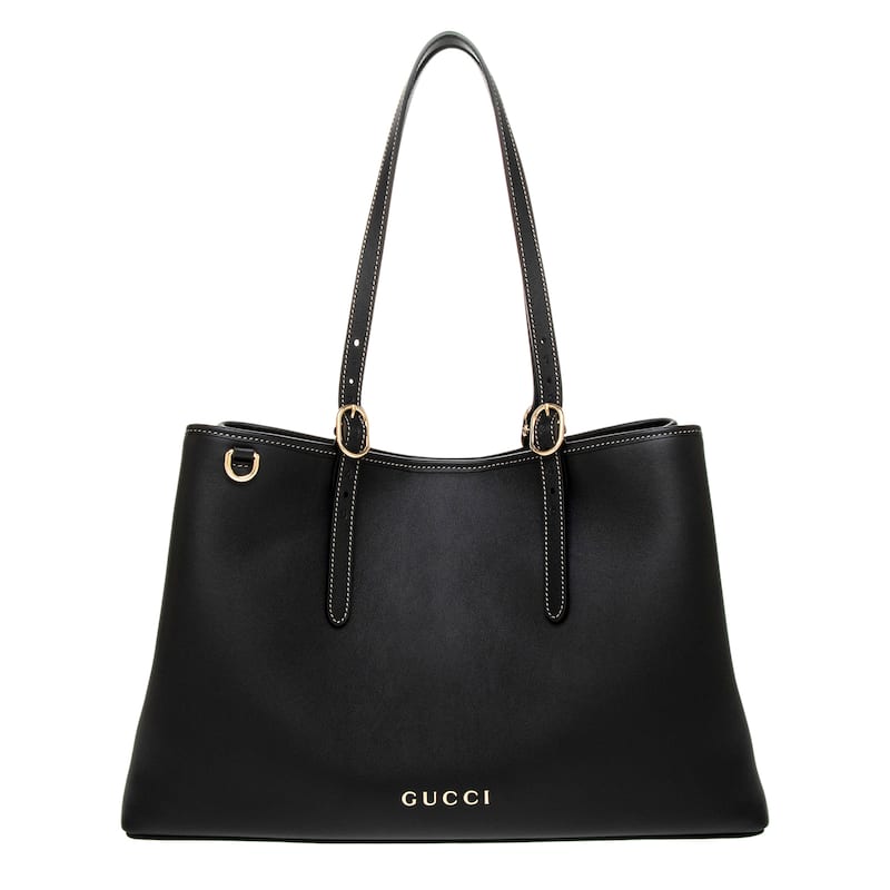 Gucci GG Emblem Large Tote Bag - Black