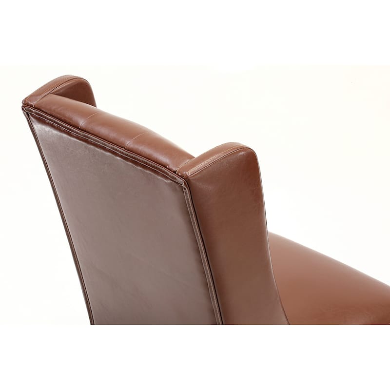 East West Furniture Parson Kitchen Chairs - Button Tufted Nailhead Upholstered Dining Chairs, Set of 2, (Finish & Upholstered)
