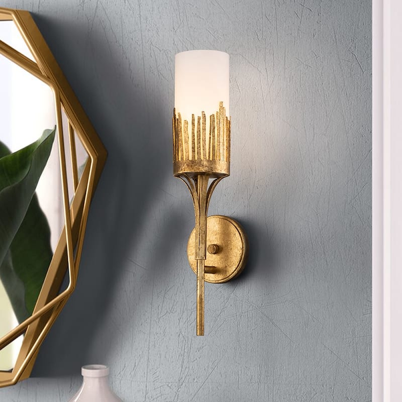 Sawgrass 1 Light Sconce in Gold Leaf - 17"L x 5"D x 4"H