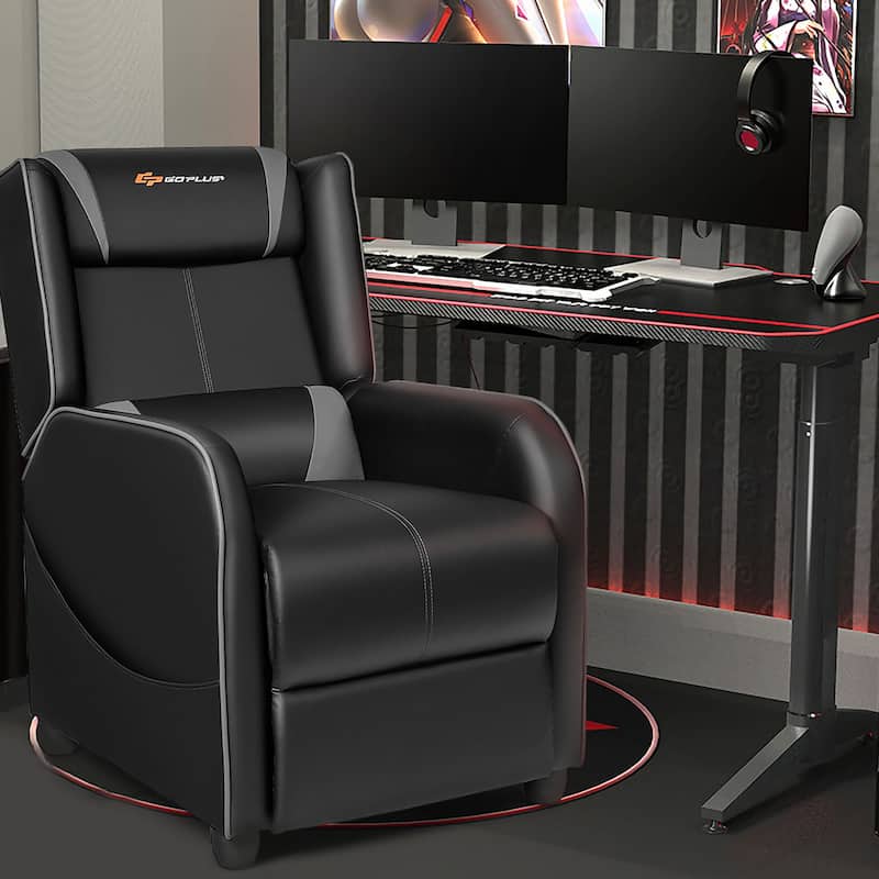 Goplus Massage Gaming Recliner Chair Single Living Room Sofa Home