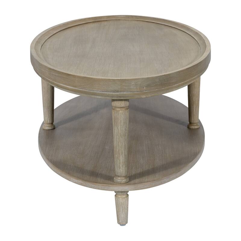 Martha Stewart Bedford Ayanna Oval Coffee Table with Shelf - 48"W x 24"D x 17"H