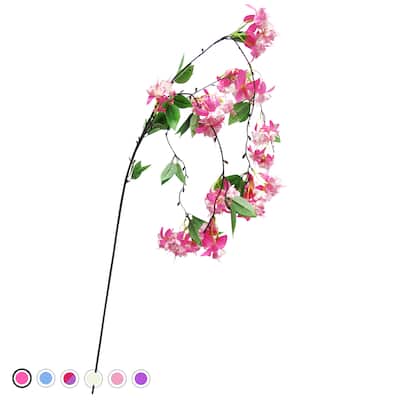 Set of 3 Artificial Hanging Fuchsia Flower Stem Spray 50in