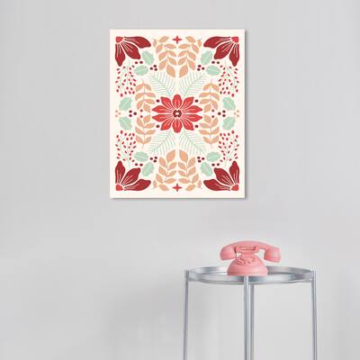 Wynwood Studio Canvas Floral and Botanical Floral Holidays Red Modern & Contemporary Wall Art Canvas Print