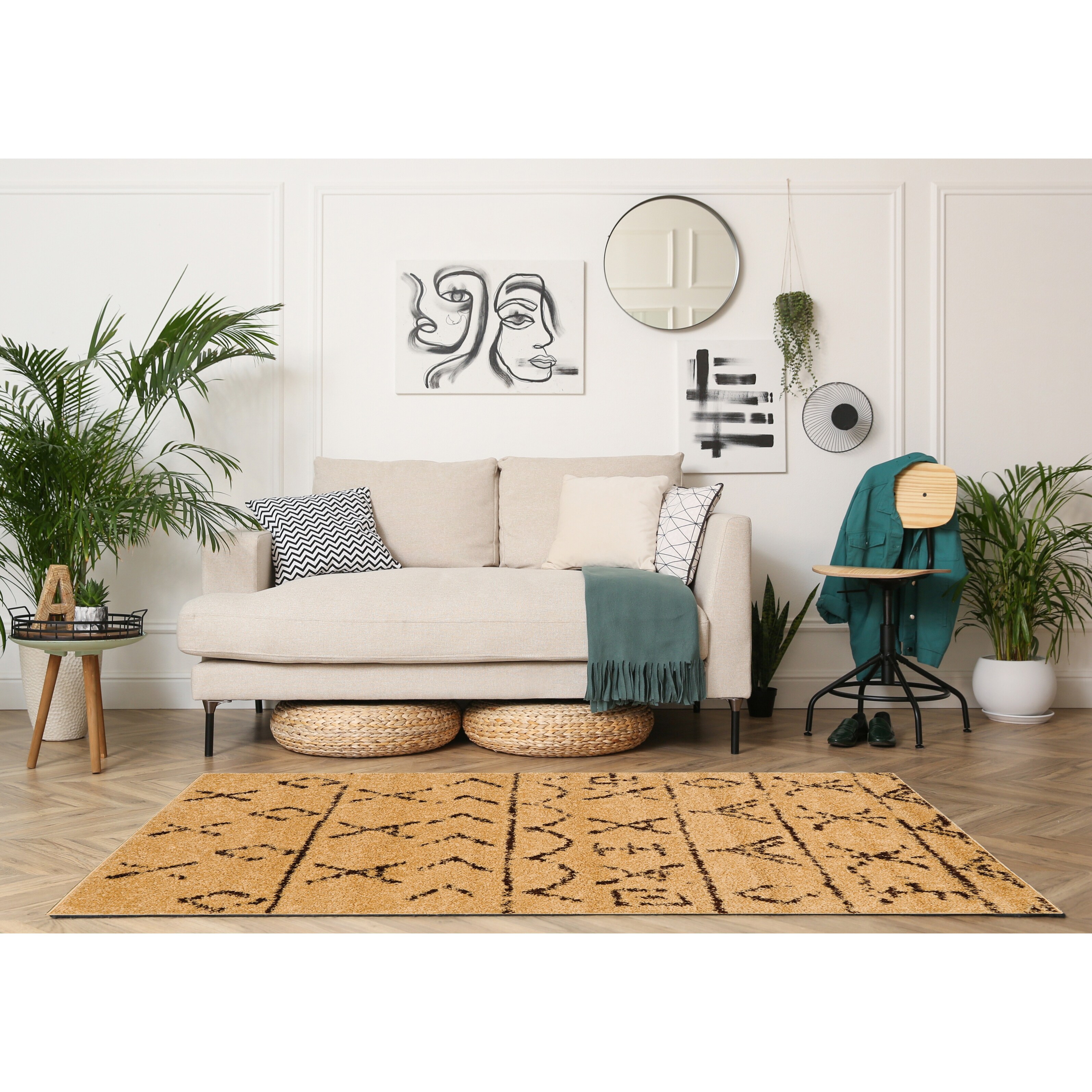 Linon Moroccan Atlas Shag Rug - Overstock - 10131779