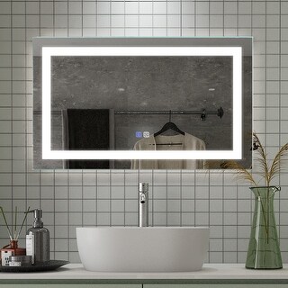 40 x 24 inch LED Bathroom Vanity Mirror Superslim Dimmable Anti Fog ...