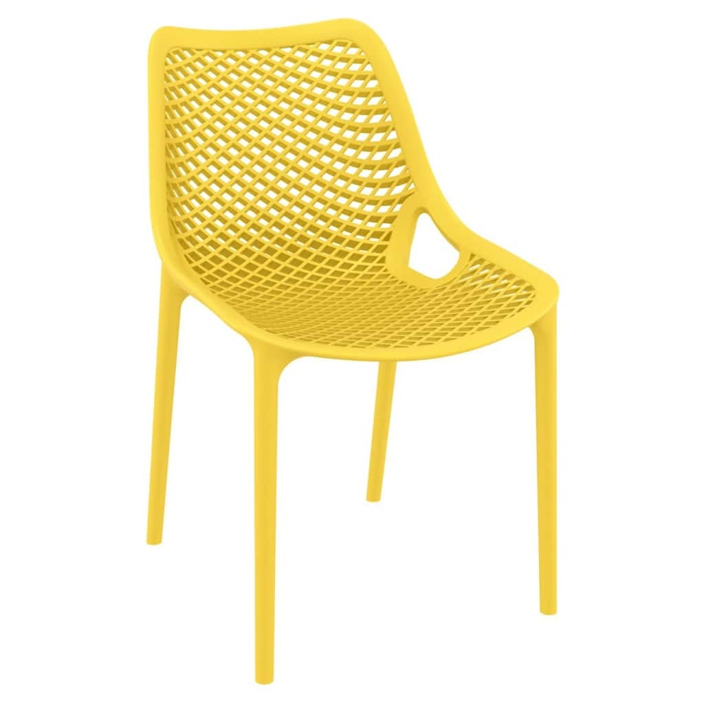 32.25" Yellow Stackable Outdoor Patio Dining Chair