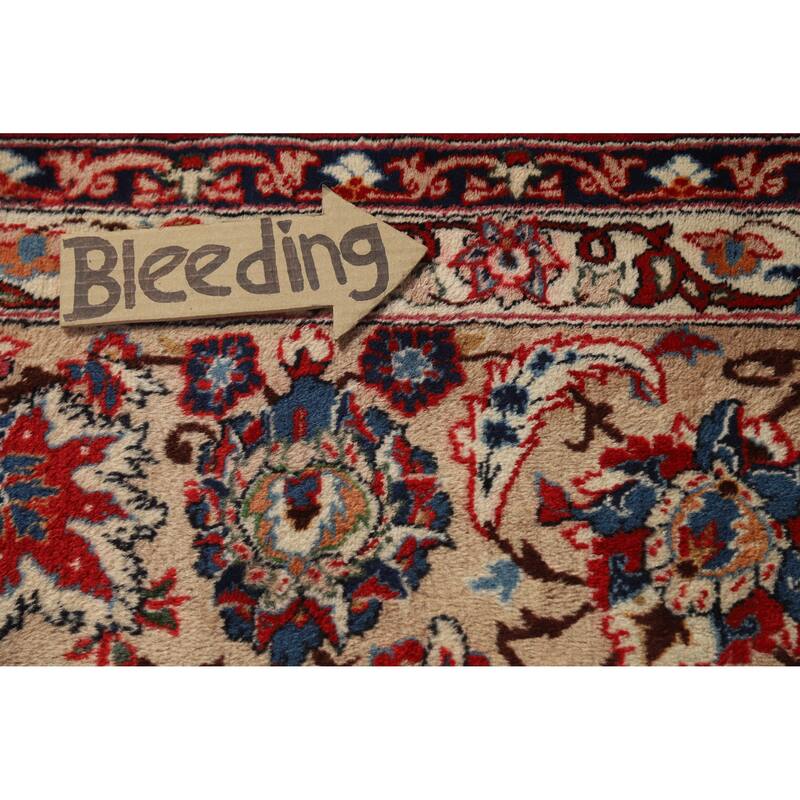 Hand Knotted Oriental 100% Wool Carpet Traditional All-Over Beige & Ivories Najafabad Area Rug - 13' 6'' X 9' 9''