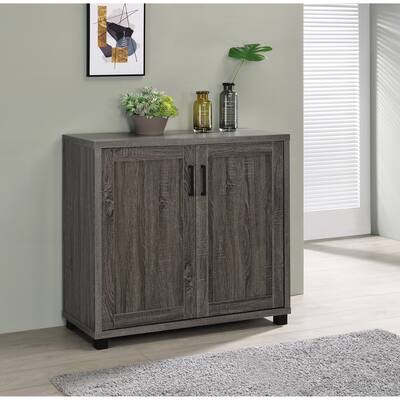 Coaster Furniture Filch Weathered Grey Wooden 2-door Accent Cabinet