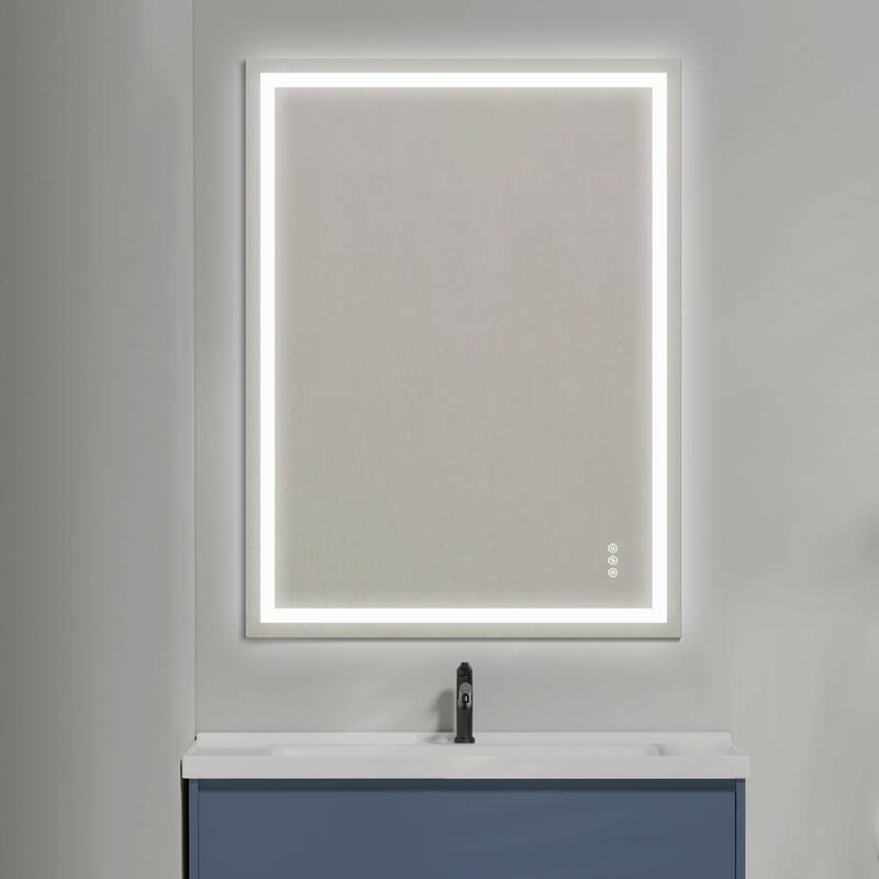 Topcraft LED Aluminum Framed Wall Mounted Bathroom Mirror