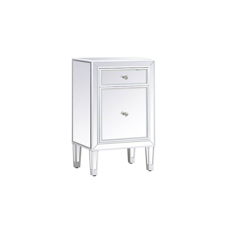 Reflexion Collection Rosa 18-inch Wide Mirrored 1-drawer Nightstand