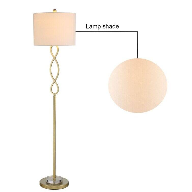 Maxax 59" Gold Metal Wave Lines Floor Lamp - 14*14*59