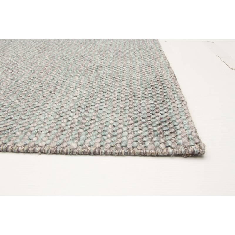 ECARPETGALLERY Braid weave Sienna Teal Wool Rug - 5'1 x 8'1