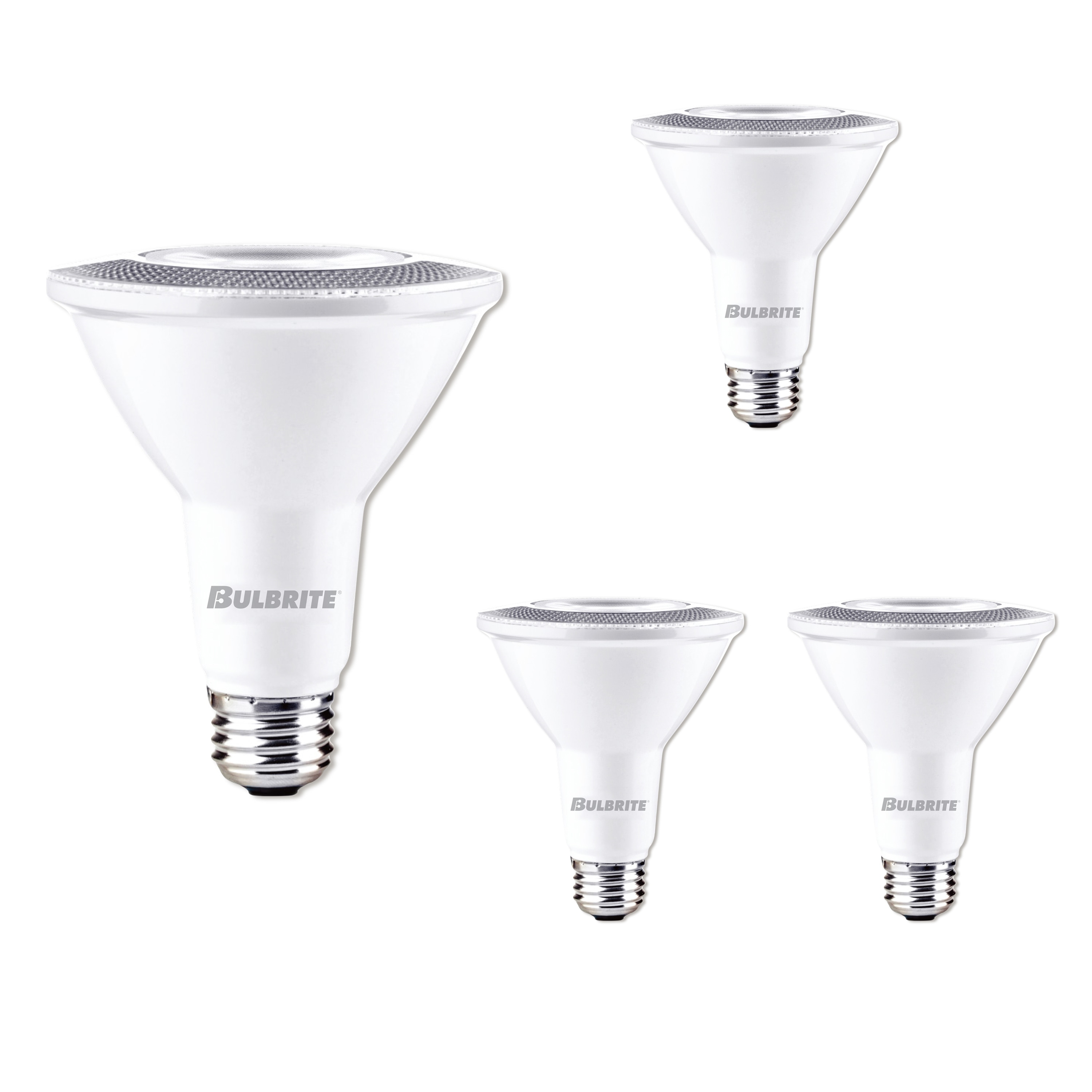 Bulbrite Pack of (4) 10 Watt Dimmable Flood PAR30 Long Neck Medium (E26) LED  Light Bulb - Cool White Light - Bed Bath \u0026 Beyond - 37957254, image size:3000x3000