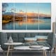 preview thumbnail 3 of 17, Designart "Autumn Sunset Panorama" Landscape Photo Canvas Print 48 in. wide x 28 in. high - 4 Panels