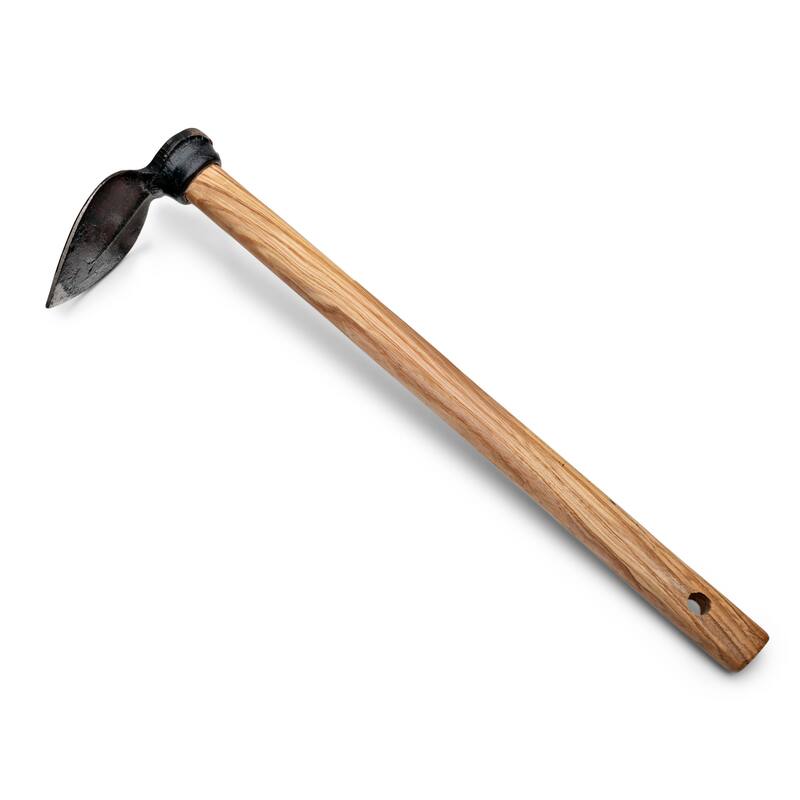 Kings County Tools Hoe Garden Tool - 16.5” Leaf-Shaped Steel Garden Hoe - European Ash Wood and Steel