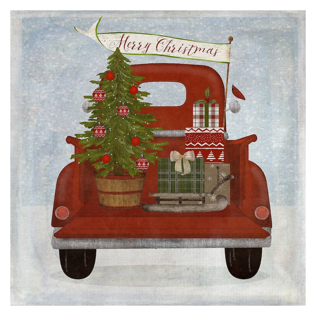 Christmas Truck II by Beth Albert Canvas Art Print