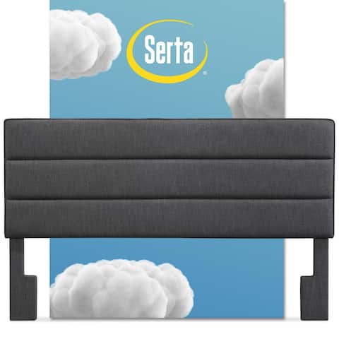 Serta Palisades Upholstered Headboard, King Size, Charcoal Gray