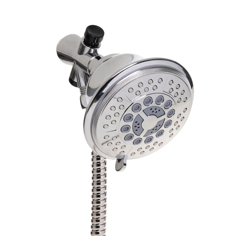 Bath Bliss 5 Function Luxury Dual Shower Head in Chrome - 3.93" Rd x 9.5"