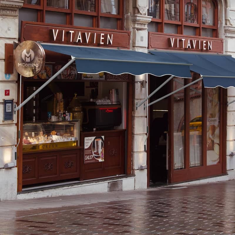 MCombo Patio Window Awnings 50''x55'', Fully Assembled Manual Retractable Sunshade Canopy