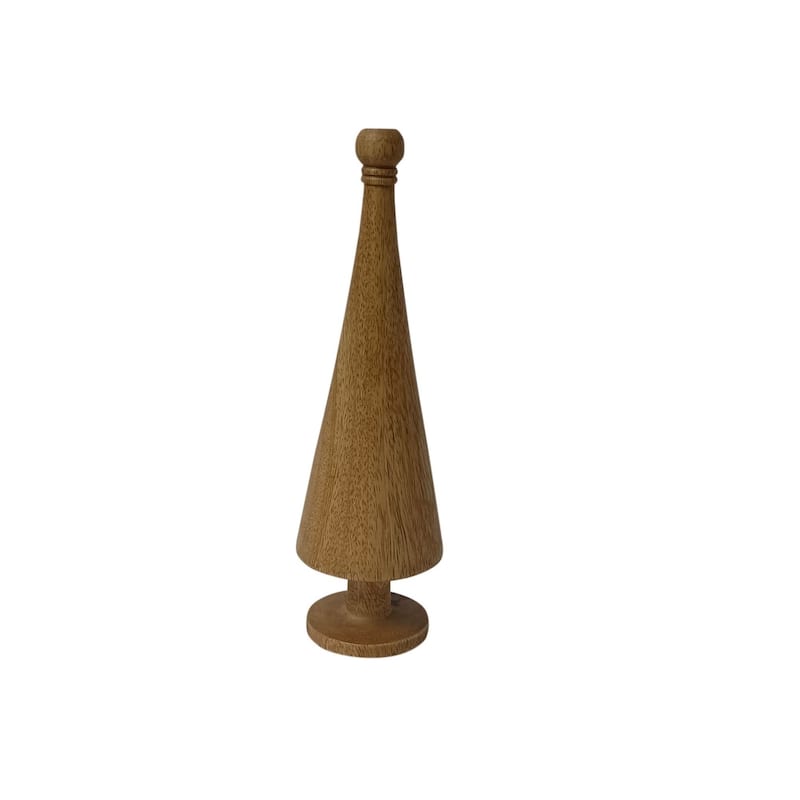 Wooden Christmas Tree Tabletop Decoration - 8" - Brown