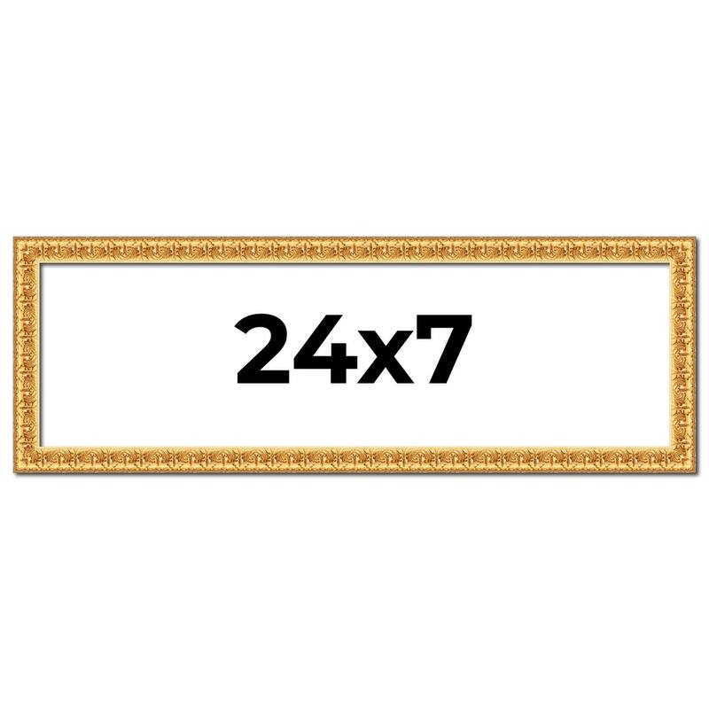 24x7 Frame Gold Real Wood Picture Frame Width 1 inches | Interior
