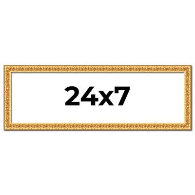 24x7 Frame Gold Real Wood Picture Frame Width 1 inches | Interior