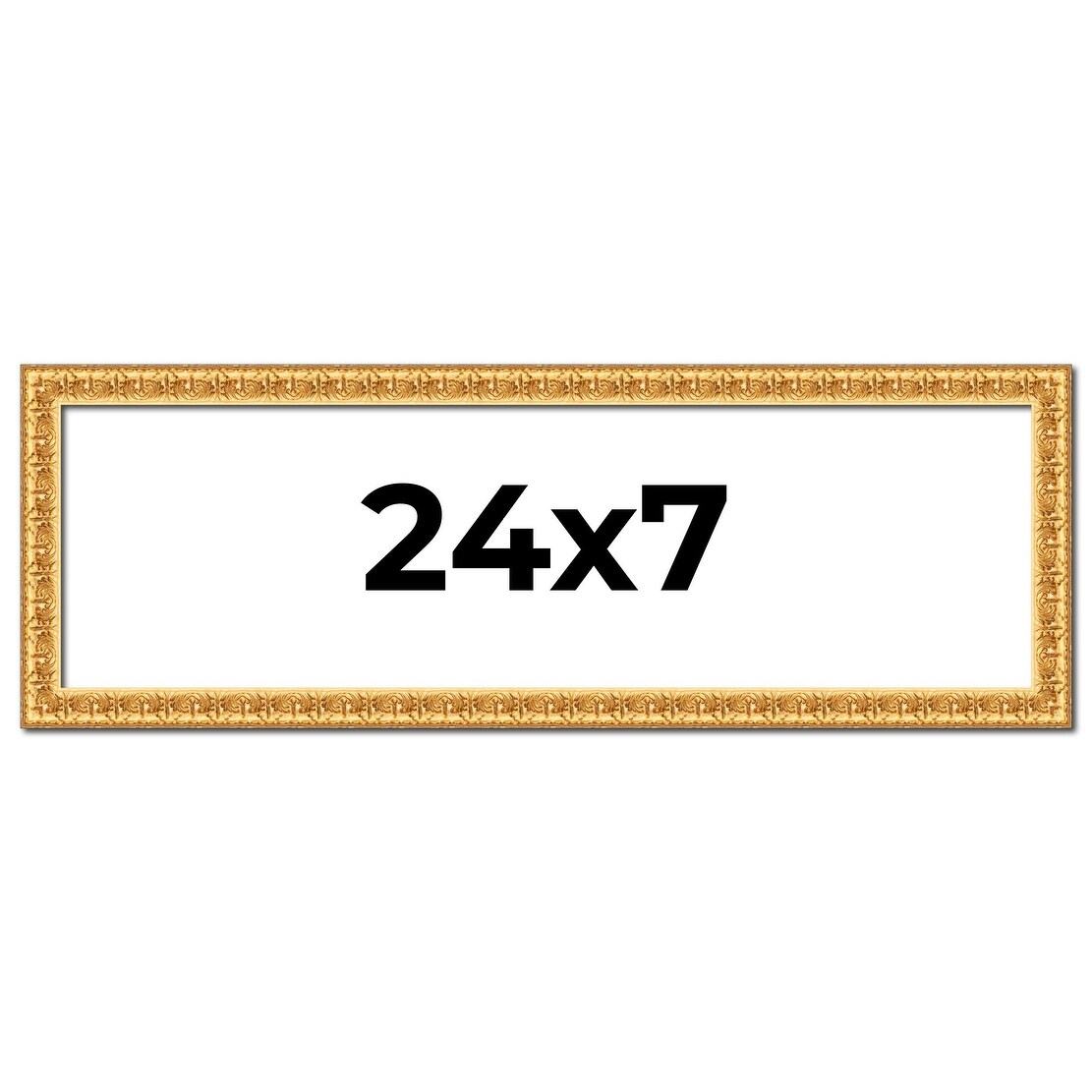 24x7 Frame Gold Real Wood Picture Frame Width 1 inches | Interior