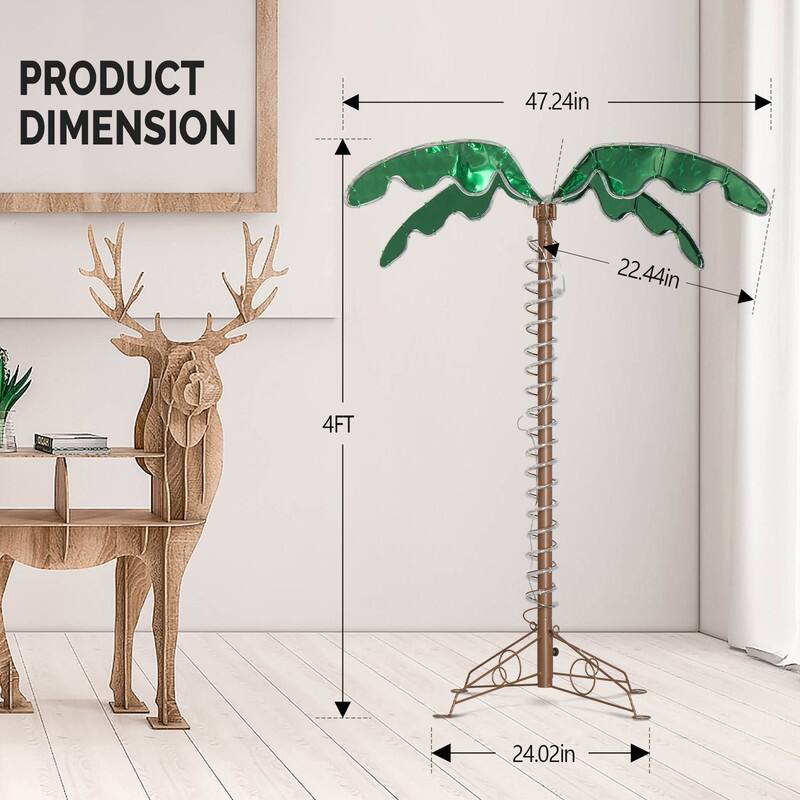 LED Garden Coconut Tree Decoration - Green