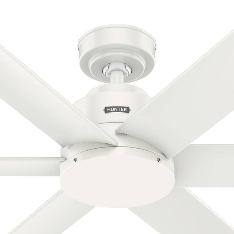 Hunter 52" Kennicott Outdoor Ceiling Fan, Wall Control - Contemporary, Industrial, Transitional - Windmill - Damp Rated!