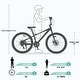 preview thumbnail 6 of 5, Freestyle Kids Bike Double Disc Brakes Children's Bicycle Silver Mountain Bike with 7-speed Change System for Boys Girls