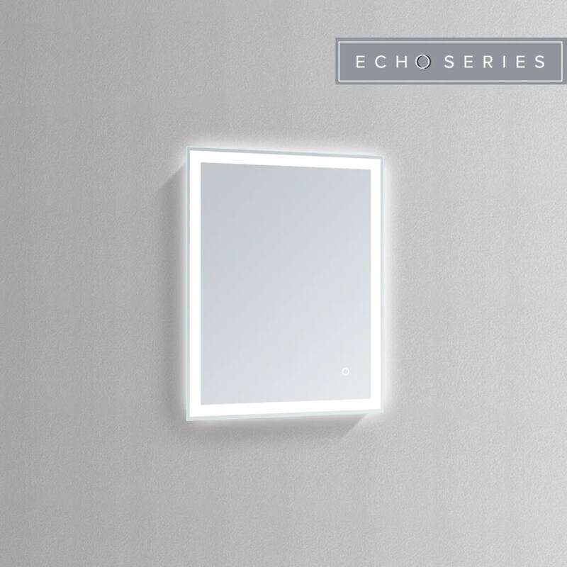 Modern Mirrors Nimbus Premium Wall Mountable Lighted Vanity Mirror with Defogger, Touch Control Adjustable Brightness