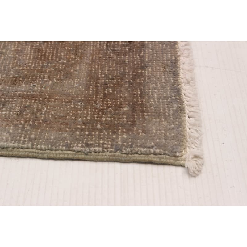 ECARPETGALLERY Hand-knotted Vibrance Light Grey Wool Rug - 4'6 x 6'8