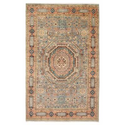 ECARPETGALLERY Hand-knotted Jules Serapi Grey Wool Rug - 5'9 x 9'0