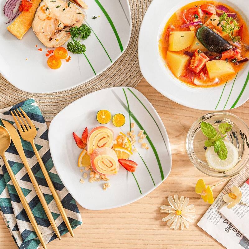 VEWEET Aviva Porcelain Dinnerware Set (Service for 6)