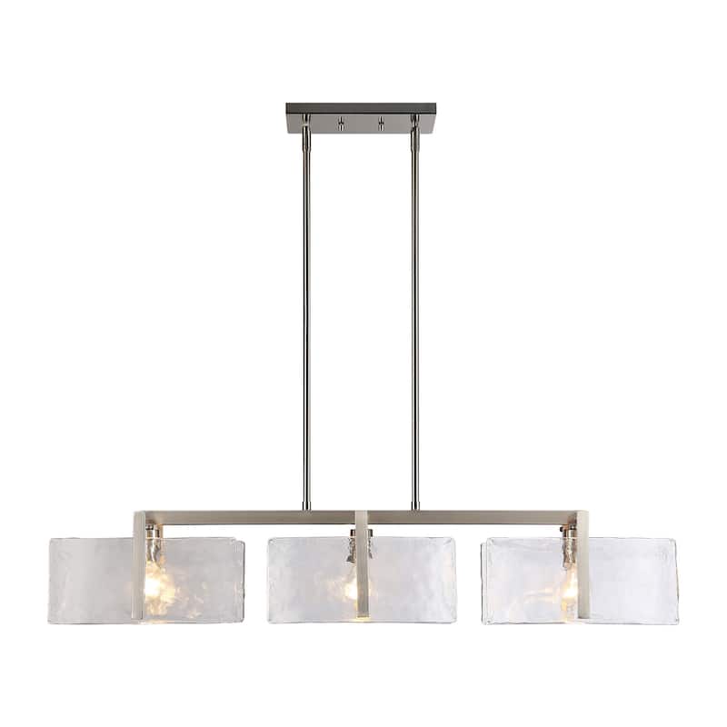 Golden Lighting 3164-LP HWG Aenon 3 Light 41" Wide Linear Pendant - Pewter