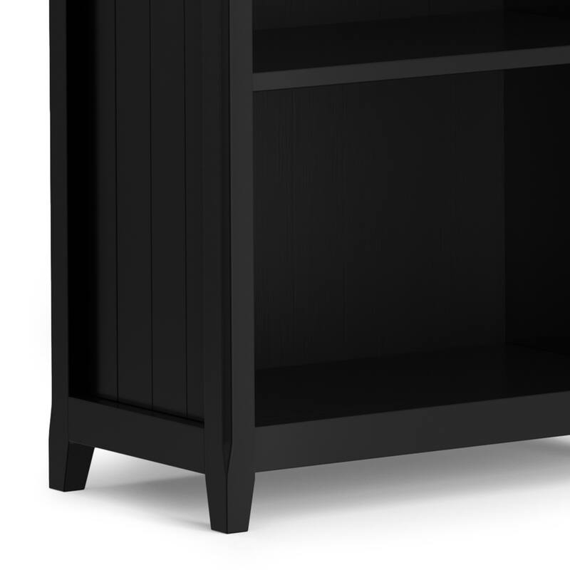 WYNDENHALL Normandy SOLID WOOD 72 x 26 inch Transitional 5 Shelf Bookcase - 14" D x 26" W x 72" H