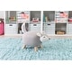 preview thumbnail 1 of 7, Fabia Kid's Faux Fox Ottoman Stool Grey