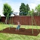 preview thumbnail 8 of 12, Outsunny Outdoor Swing Set for Backyard with 2-Person Swing and 2 Swings, Playground Equipment Outdoor Playset Green