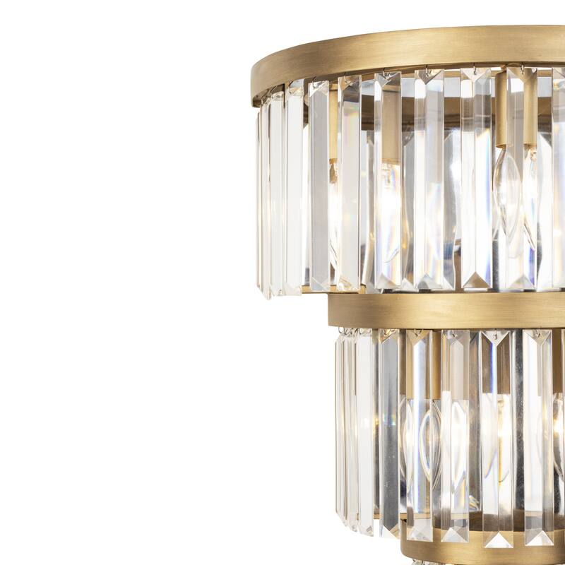 Varaluz Social Club 6-Light 3-Tier Crystal Wall Sconce - Havana Gold