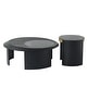 preview thumbnail 17 of 21, Set of 2 Round Coffee Tables, Mid-century Nesting Coffee Tables Sofa Center Tables